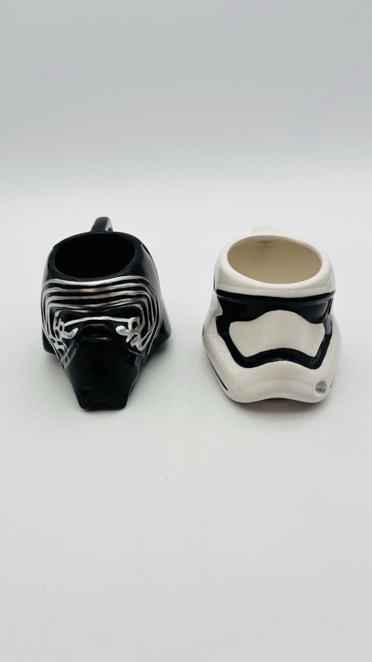 ZAK! Star Wars Storm Trooper & Kylo Ren Sculptured Mugs